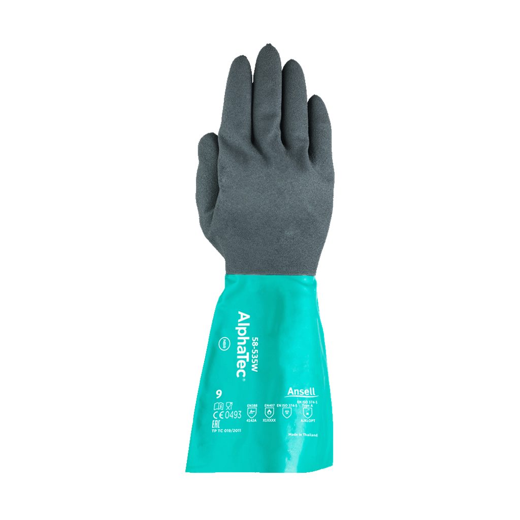 [250100704] GUANTE ALPHATEC FORRO TEJIDO/NITRILO 14" REF: 58-535W TALLA 9