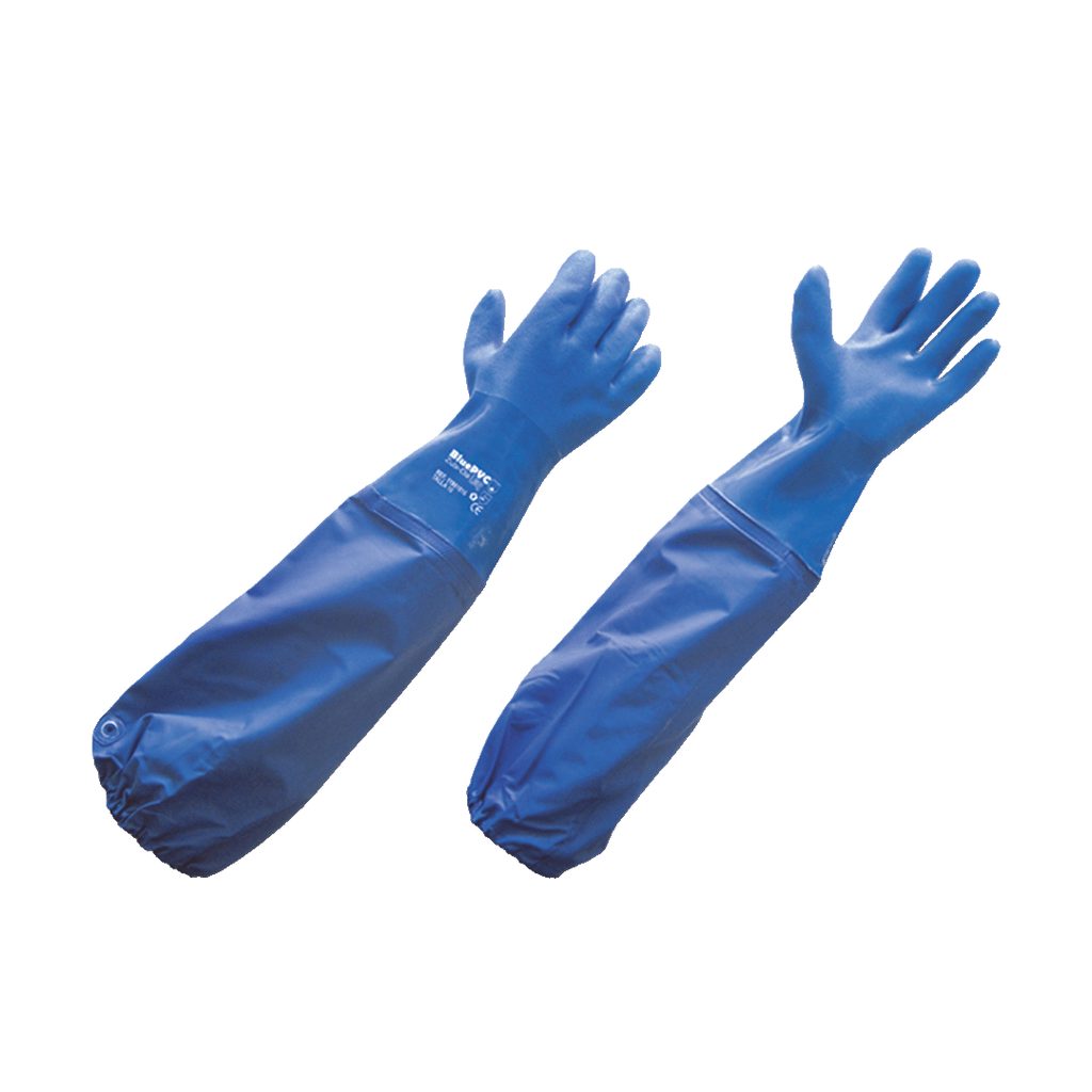 [060408009] GUANTE BLUE AZUL EN PVC CON MANGA DE 60 CMS. REF. 11981617 TALLA 8