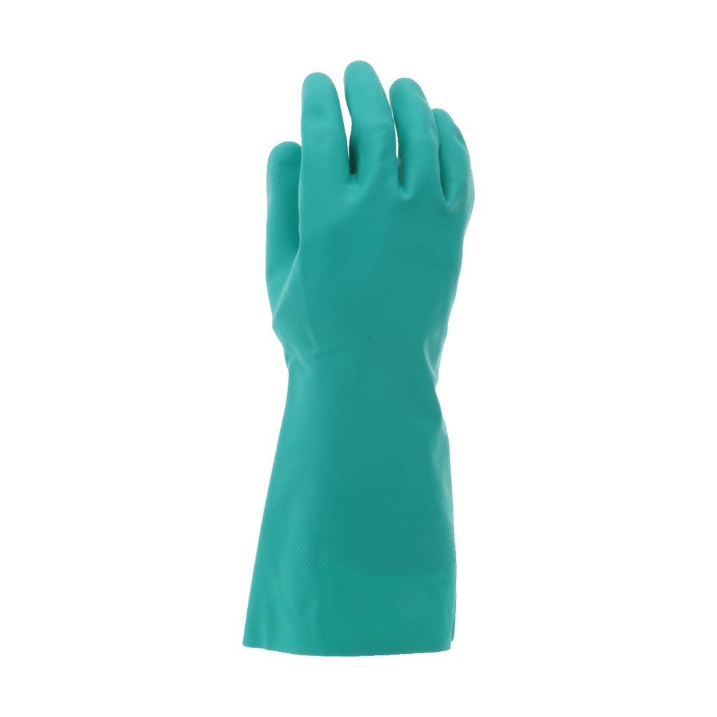 GUANTE NITRILO VERDE NITRI-CHEM DE 13" DE LARGO (15MIL) TALLA L REF: 5319 C.E*