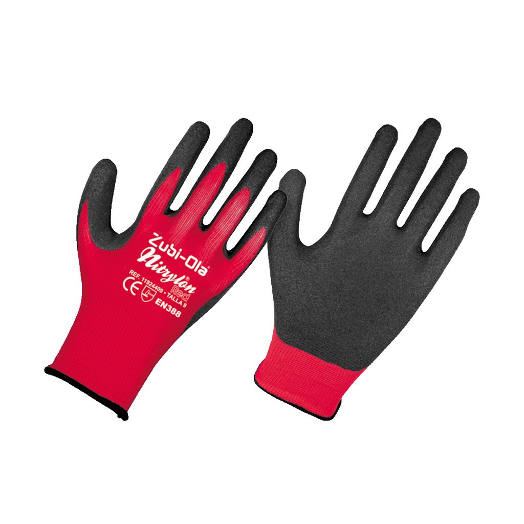 GUANTE NITRILO NYLON COLOR ROJO TALLA 8 REF. 11924408