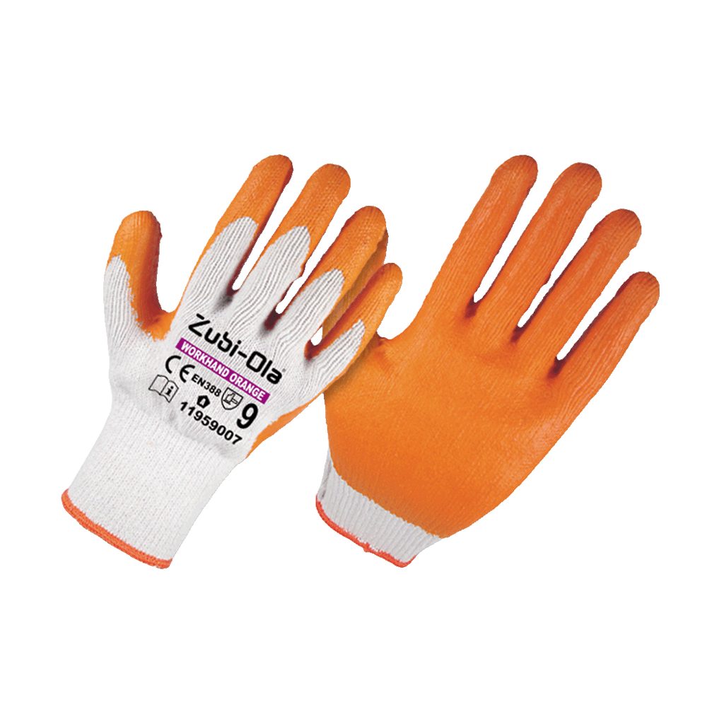 GUANTE POLYCOTTON RECUBIERTOS EN LATEX DIP NORMAL 11959007 TALLA 9