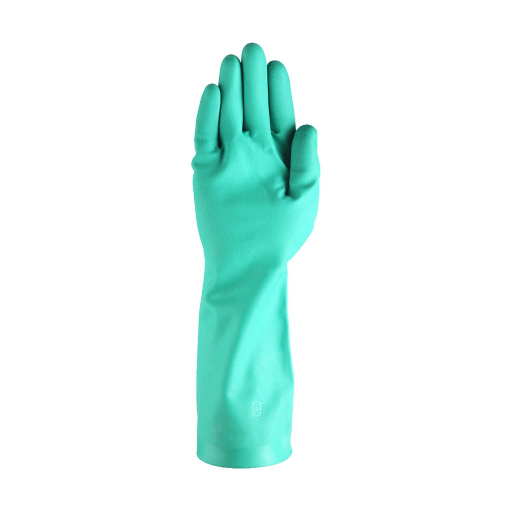 GUANTE SOL-VEX NITRILO VERDE SIN SOPORTE 13" REF: 37-155 TALLA 9-9.5 "R.I."