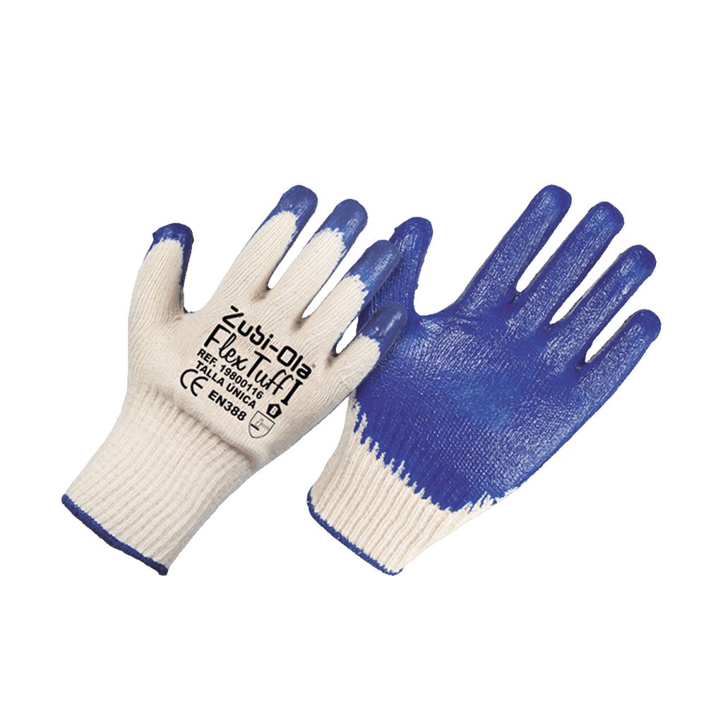 GUANTES HILAZA LATEX FLEXTUFF 1 TALLA M 19800116