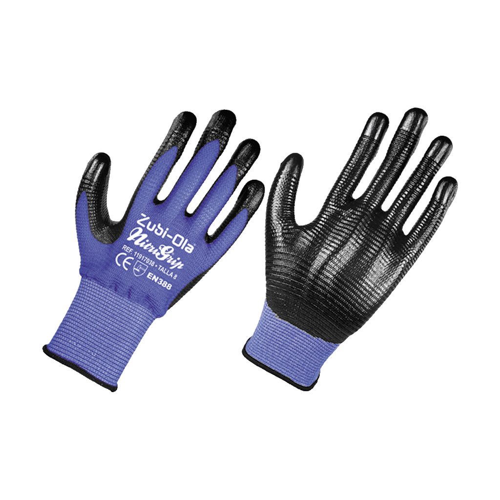 GUANTES NITRI-NYLON TEXTURAD AZUL "NITRIGRIP" - TALLA 9 11917039