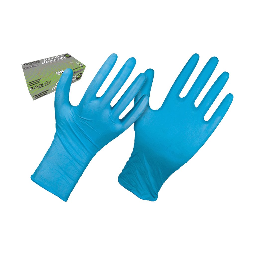 GUANTES NITRILO AZUL USOS IND/8MILS CJ X 50UND REF:11931028 T M