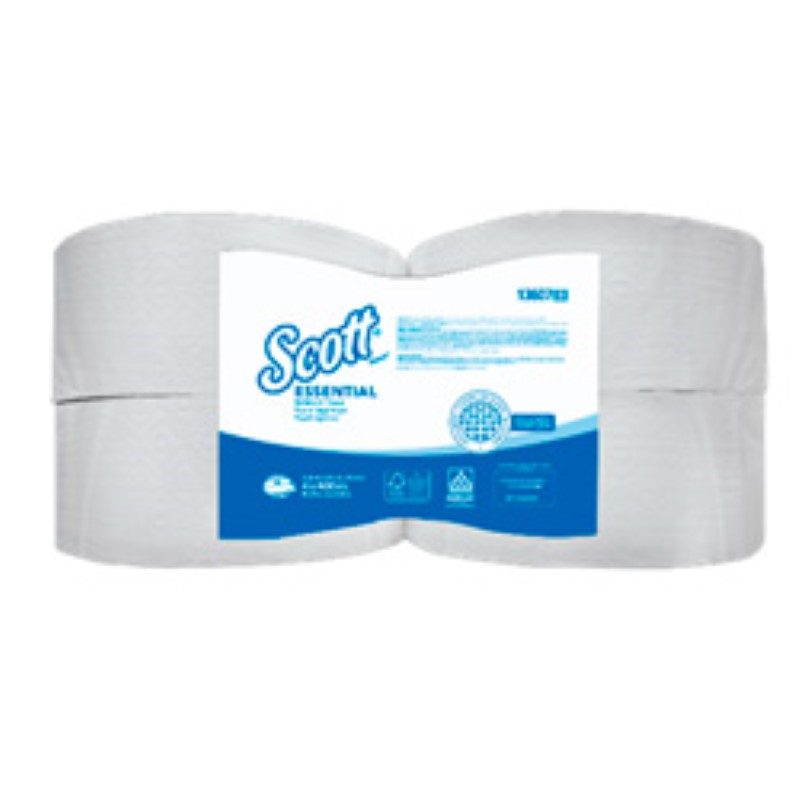 [159900182] PAPEL HIGIENICO SCOTT ESSENTIAL BLANCO HOJA SENCILLA ROLLO X 400MTS (PACA X 4 ROLLOS) REF: 30226519