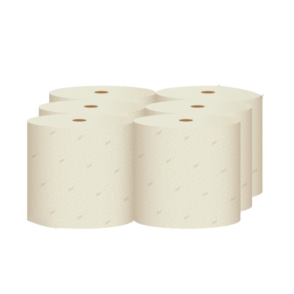 [159900370] TOALLA DE MANOS SCOTT ESSENTIAL HOJA SENCILLA NATURAL ROLLO X 250MTS (CAJA X 6 ROLLOS) REF: 30210799/30240064