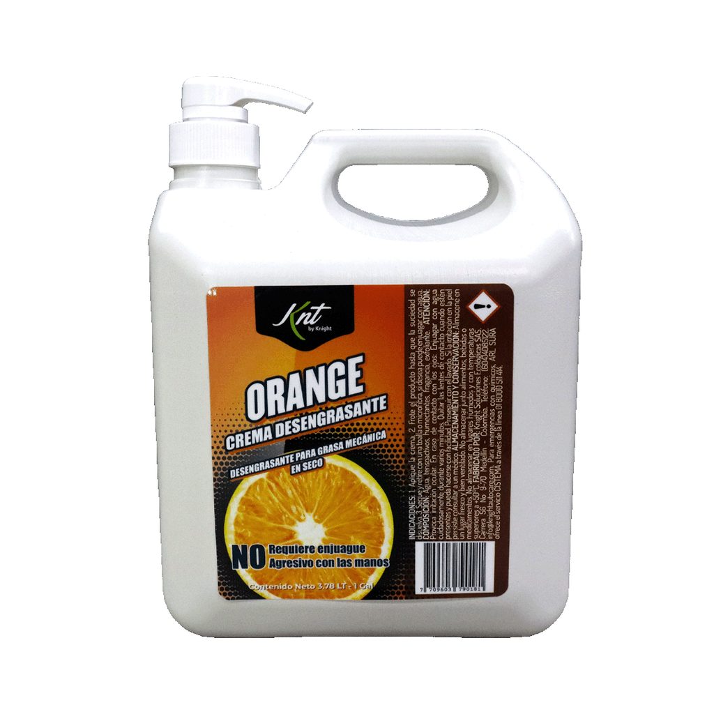 [766002020] LIMPIADOR Y DESENGRASANTE DE MANOS KNIGHT ORANGE X GALON "C.E"