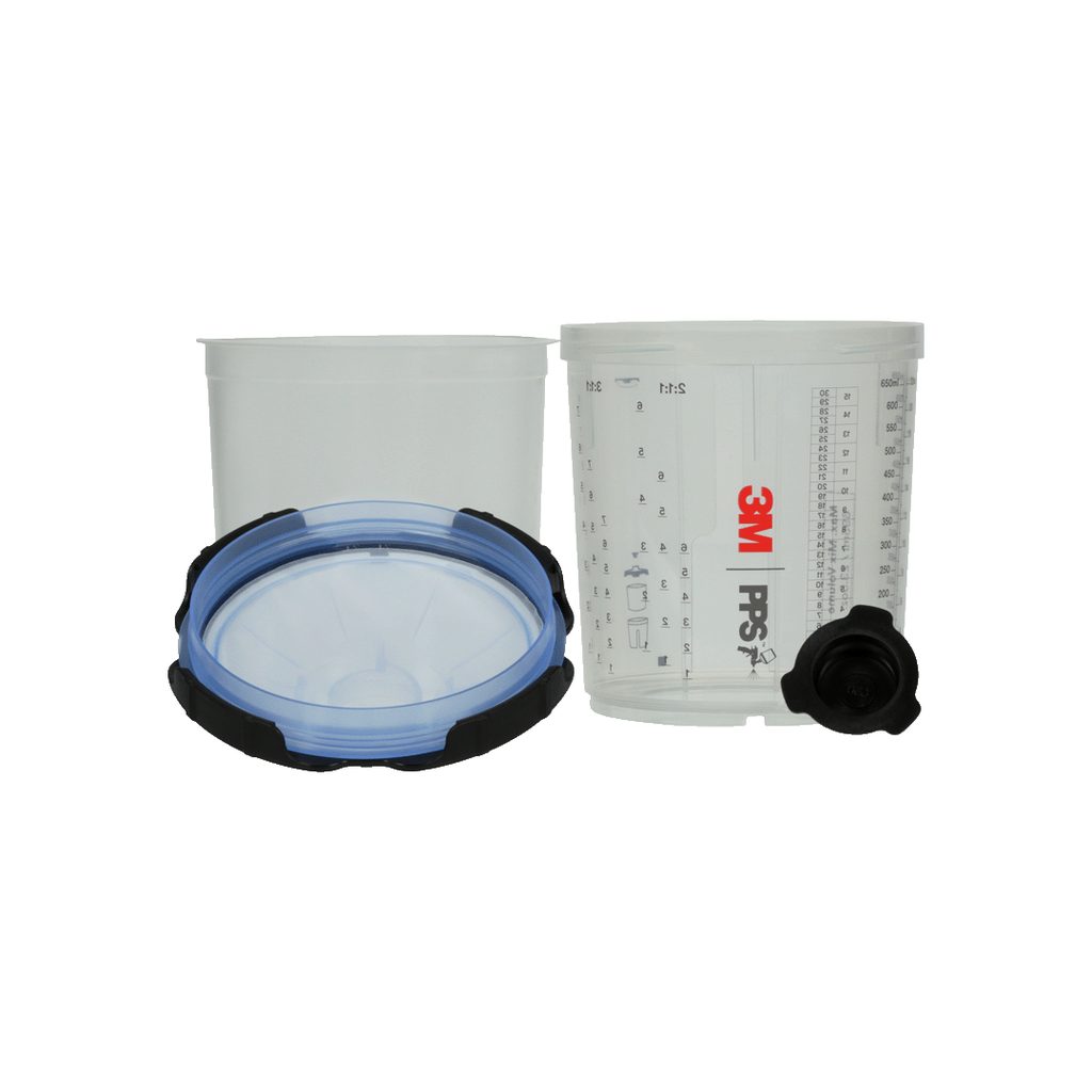 [074001637] 26301 PPS TAPAS Y VASOS STANDARD AGUA 650ML 50/KIT + 1 COPA MEZCLADORA