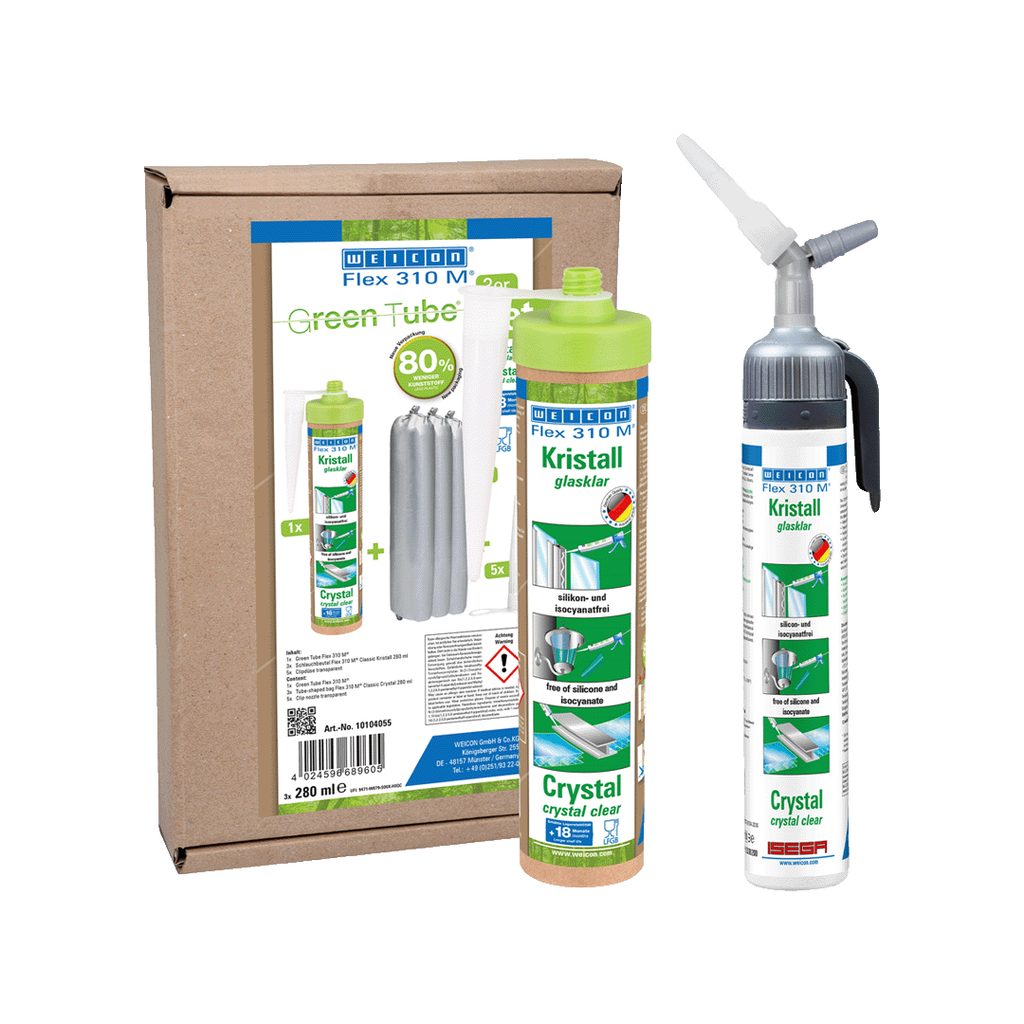 [643000300] FLEX 310 M - CRISTAL GREEN TUBE - 310 ML. WEICON REF: 13308310 / 10026901 / 10104323