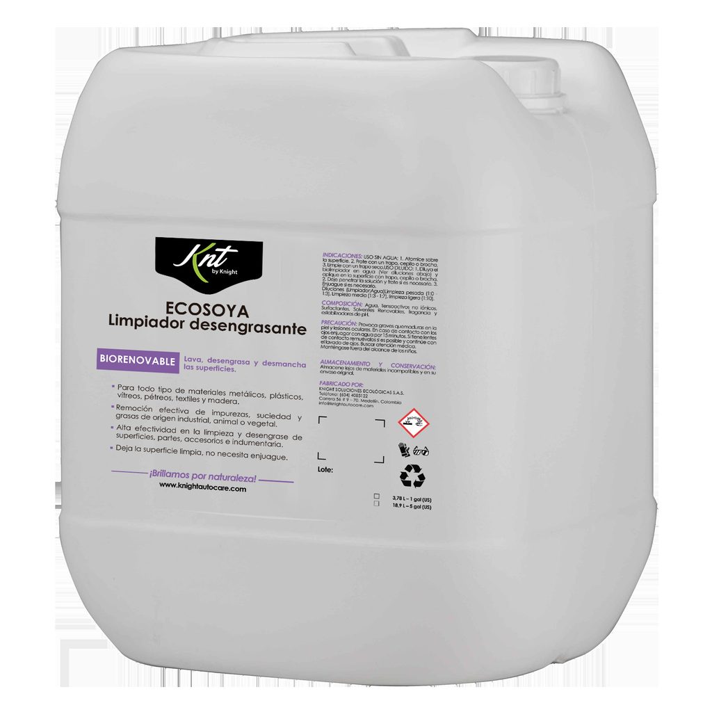 LIMPIADOR Y DESENGRASANTE ECOSOYA 18.9 LT / 5 GAL REF : KE12L203Z "C.E"
