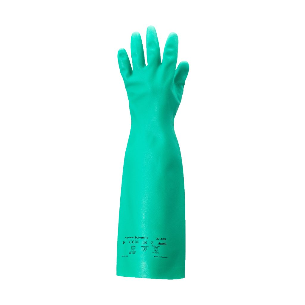 GUANTE SOLVEX NITRILO VERDE 22 MIL. DE 18"LONG REF: 37-185 TALLA 11 "R.I."