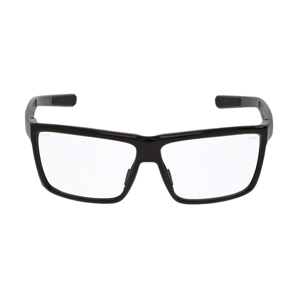 [310900031] GAFAS DE SEGURIDAD NEGRAS LENTES TRANSPARENTES ALMOHADILLAS NASALES Y EXTREMOS DE PATILLAS DE TPR REF : SR210