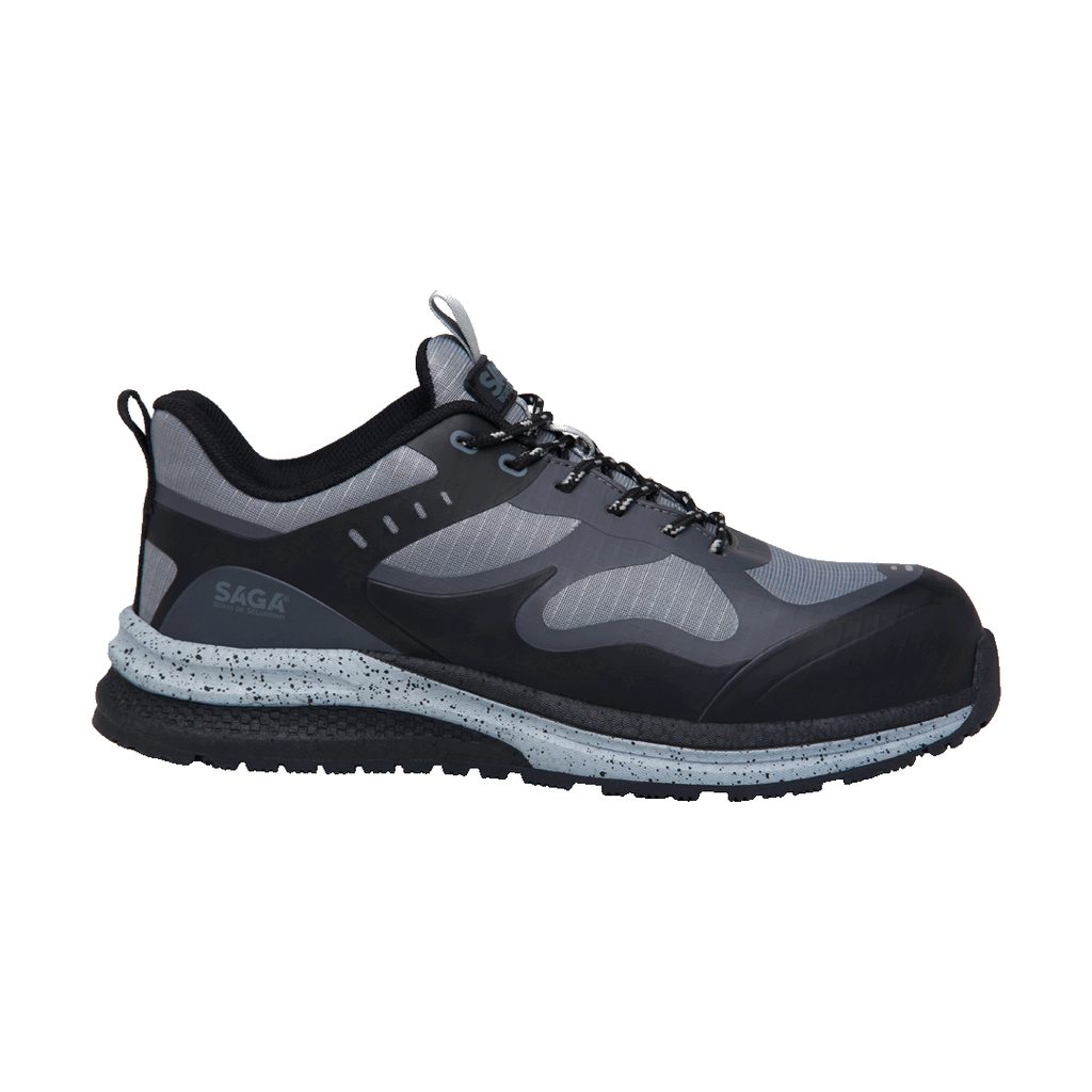 ZAPATO DE SEGURIDAD NEGRO/GRIS CON PUNTERA DIELECTRICA SUELA CAUCHO ETPU REF: 7001 TALLA 36