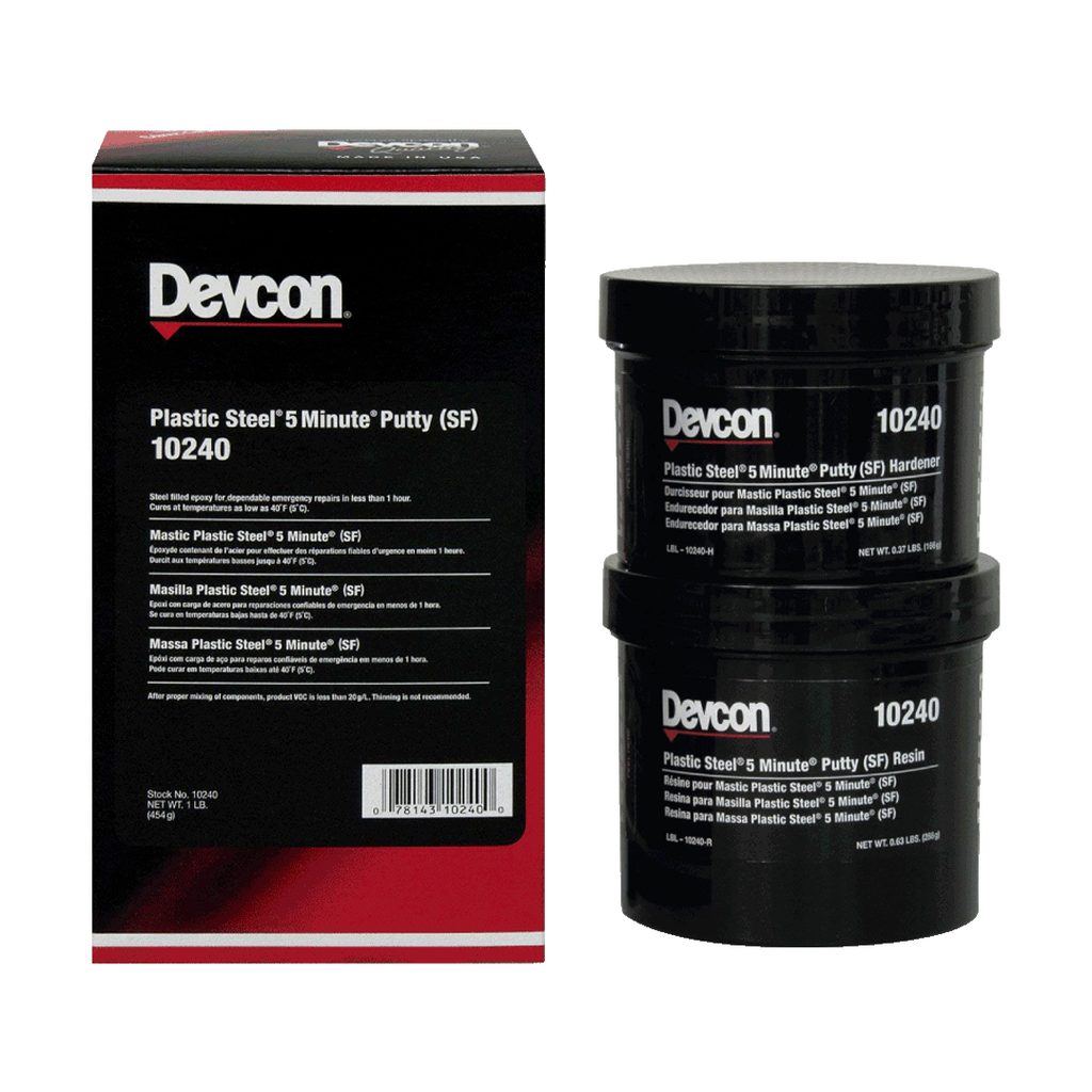 [650100106] EPOXICO PLASTIC STEEL® 5 MINUTOS PUTTY (SF) DEVCON® X 1 LB REF: 10240