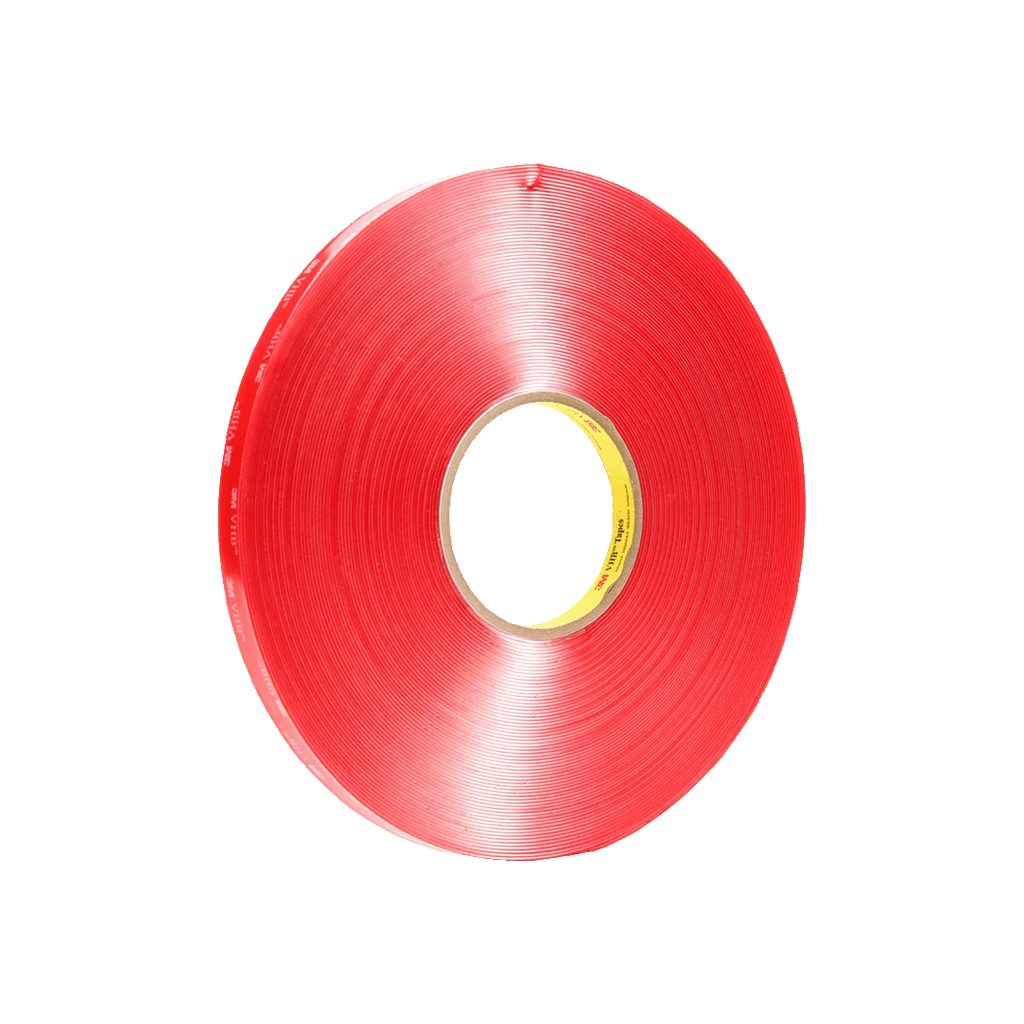 [071000288] CINTA DOBLE FAZ VHB 4910 TRANSPARENTE DE 12MM X 33MT (LINER ROJO-VERDE)